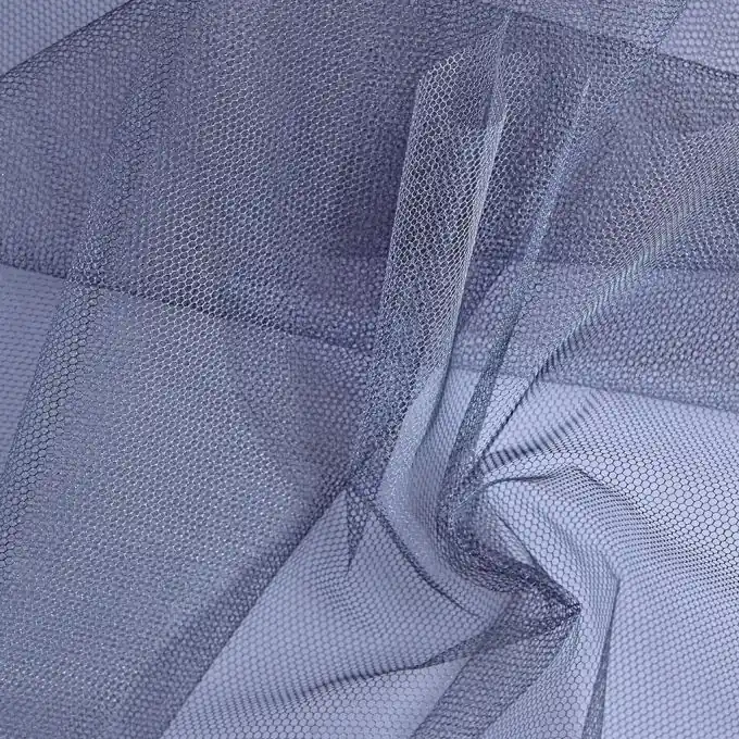 Solange Der Vorrat Reicht Einfarbiger Tüllstoff, dunkelgrau