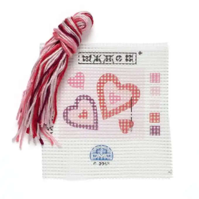 Bestpreis Kanevas-Set mit großen Löchern, Herzen