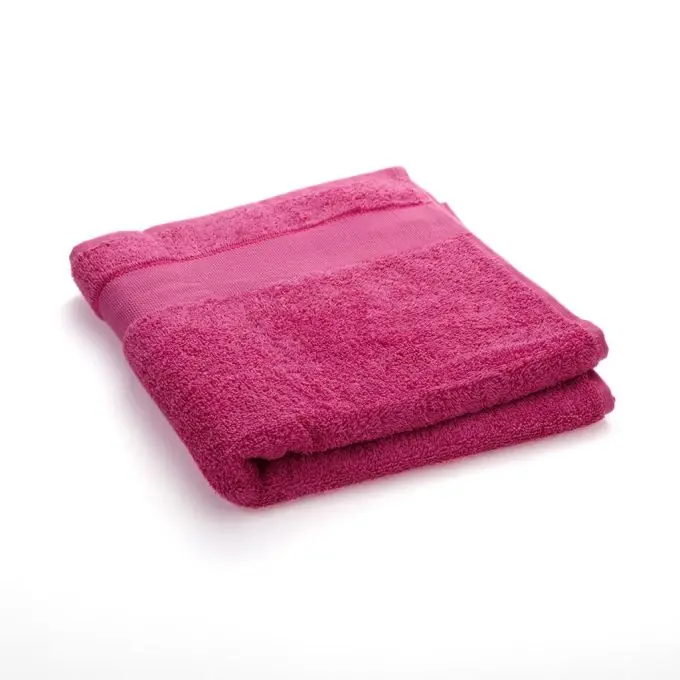 Handtuch zum Besticken, 50×100 cm – Fuchsienrot Handgefertigt