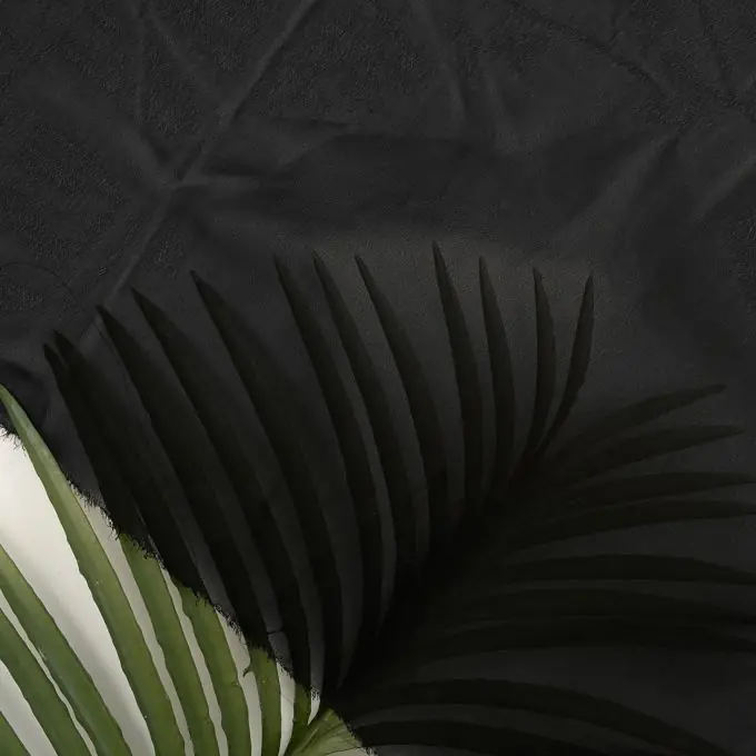 Neuheit Chiffon, einfarbig schwarz