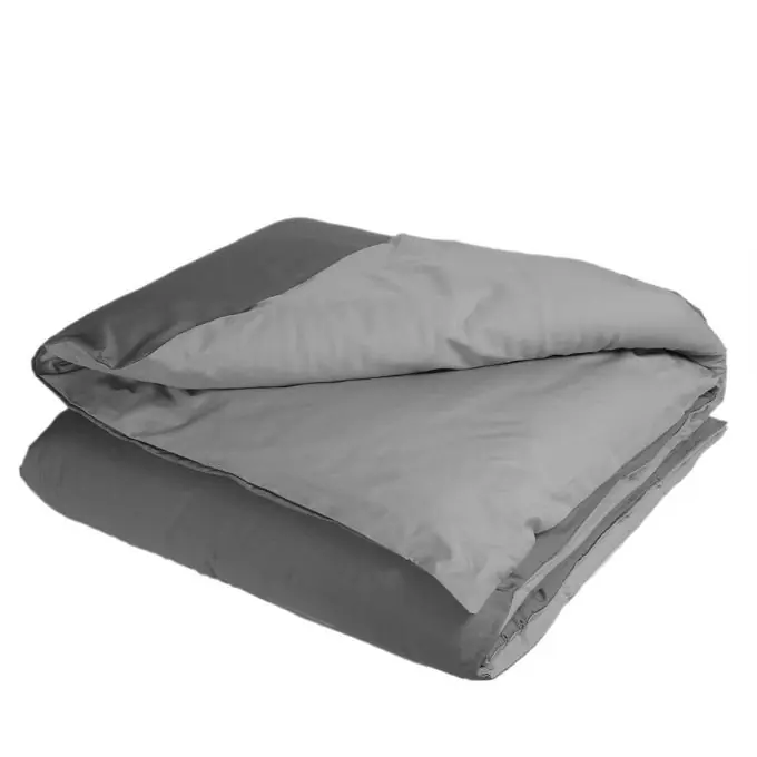 Sofort Bestellen Zweifarbiger Bettbezug aus Baumwollperkal, grau und anthrazitgrau, 260X240 cm