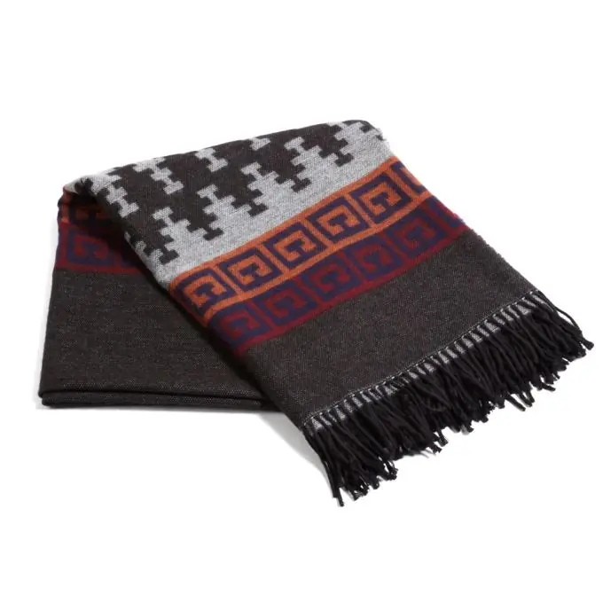 Saisonangebot Poncho 3 in Grau-Rot – 140 cm Breite – Wetterfest