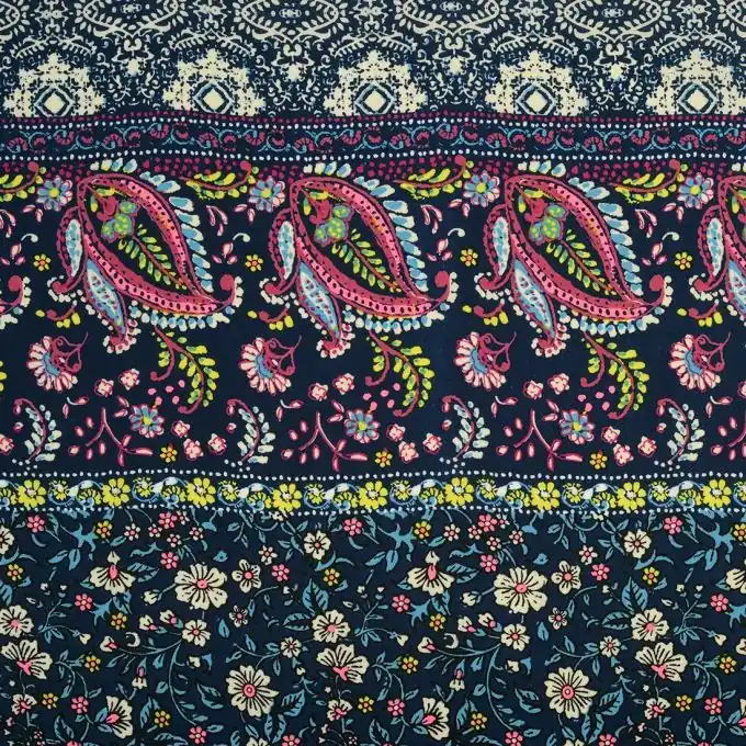 Floraler Mousseline Stoff Blau 145cm Breite Top-Seller