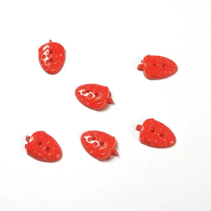 Knöpfe Erdbeere rot Kracherpreis