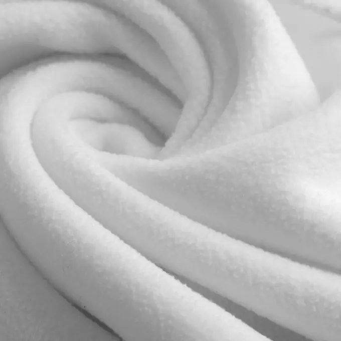 Einfarbiger Fleece-Stoff, weiß Direkt Vom Hersteller