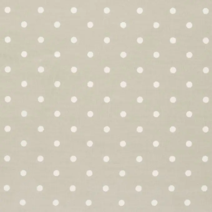 Dicker, beschichteter und glänzender Baumwollstoff, weiße Punkte Wochenendangebot
