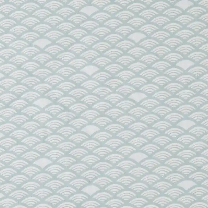 Stoff japanische Seigaiha-Welle in hellblau Sale