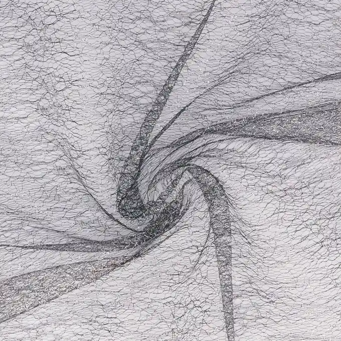 Highlight Gepunkteter Netzstoff mit Glitzer