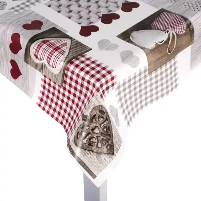 Neuheit Wachstuch bedruckt mit Herzen