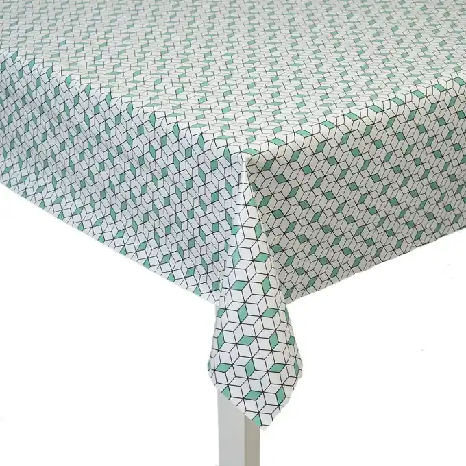 Top-Qualität Wachstuchtischdecke Cube 140cm Breit – Bedruckt