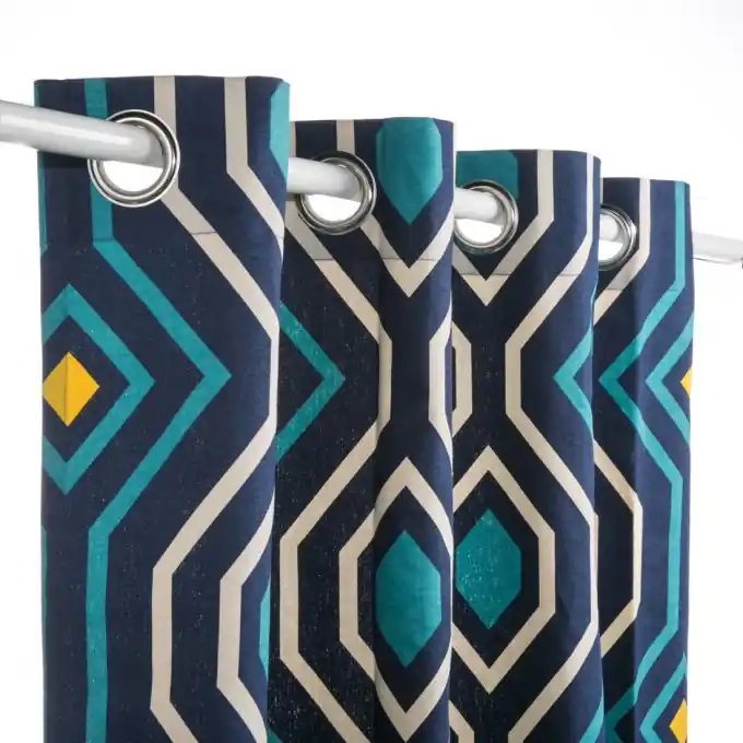 Baumwollvorhang Peacock Waben 140 x 250 cm Günstig