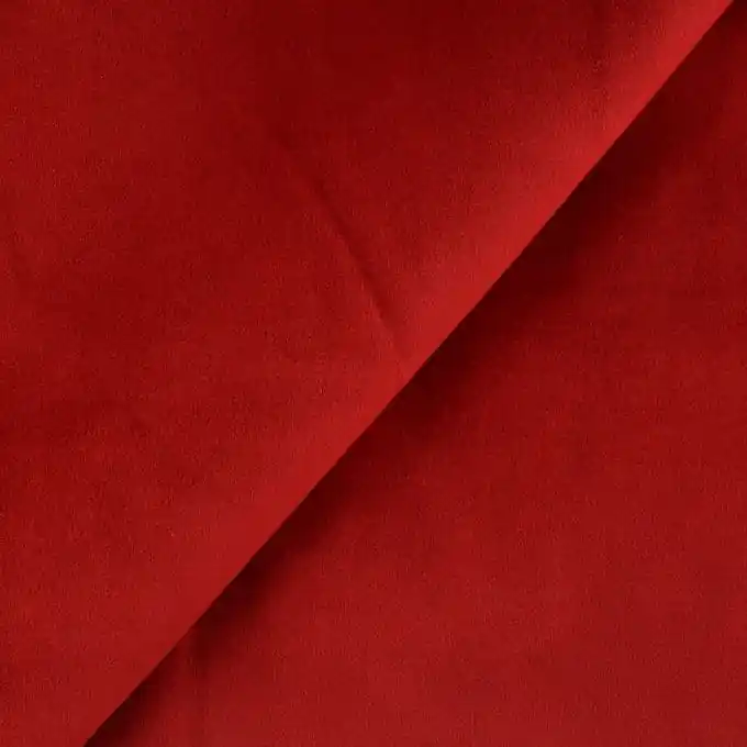 Geld-Zurück-Garantie Einfarbiger Samtstoff, rot