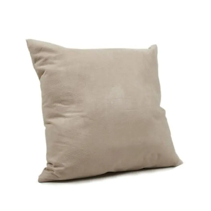 Markenware Kissen aus Wildlederimitat, beige