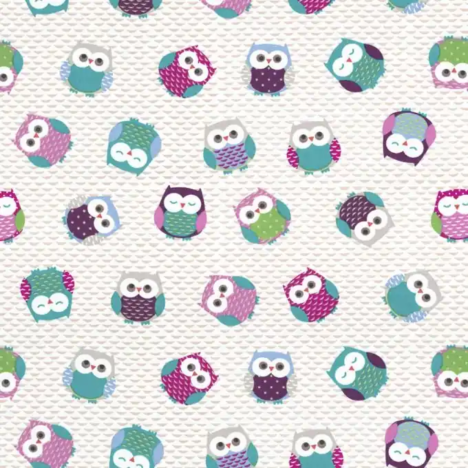 Neue Kollektion Dicker Baumwollstoff Eulen