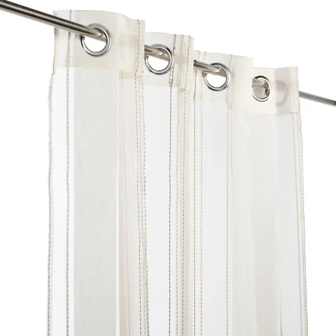 Weltweiter Versand Gardinen-Vorhänge einfarbig, naturfarben, gestreift