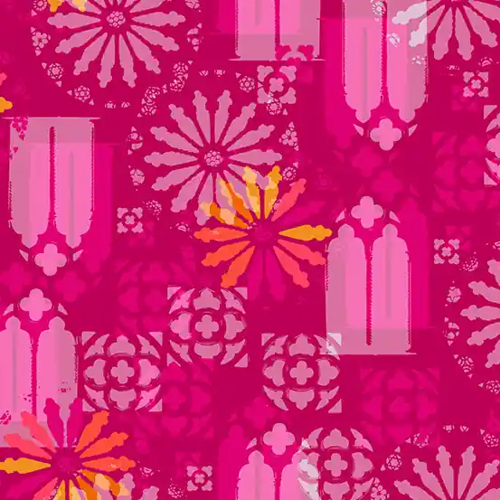 Neu Alison Glass Chrysanthemum Sunlight Crimson