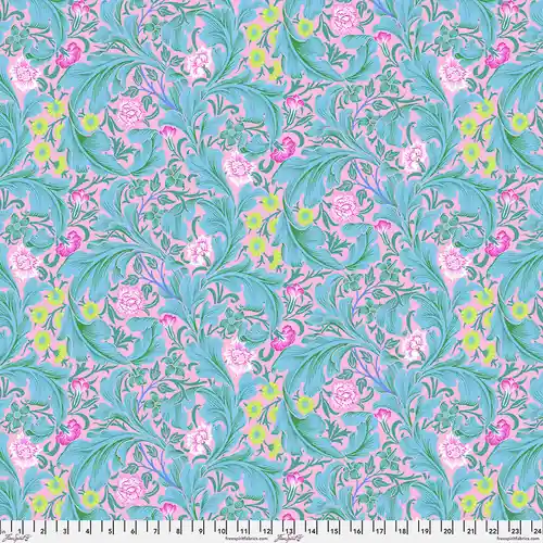 Kaffe Fassett X Morris & Co. Cotton Lawn Leicester aqua Weltweiter Versand