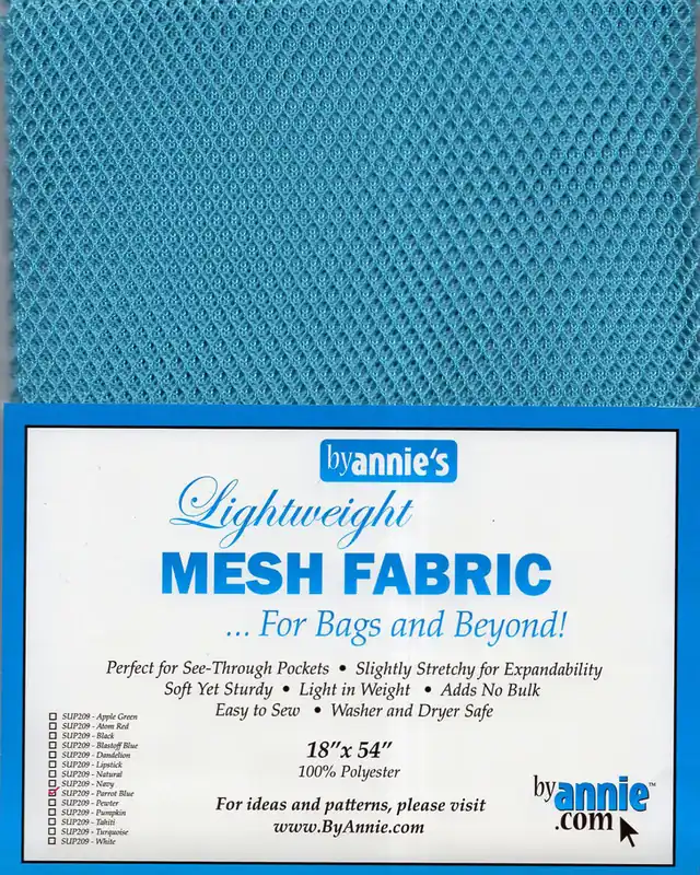 by annie’s Mesh Fabric lightweight parrot blue Neue Ware