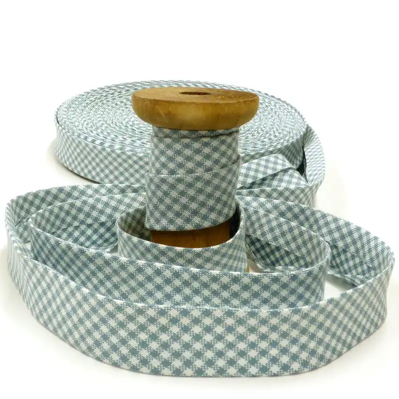 Schrägband Westfalenstoffe Karo mittelblau Kracherpreis