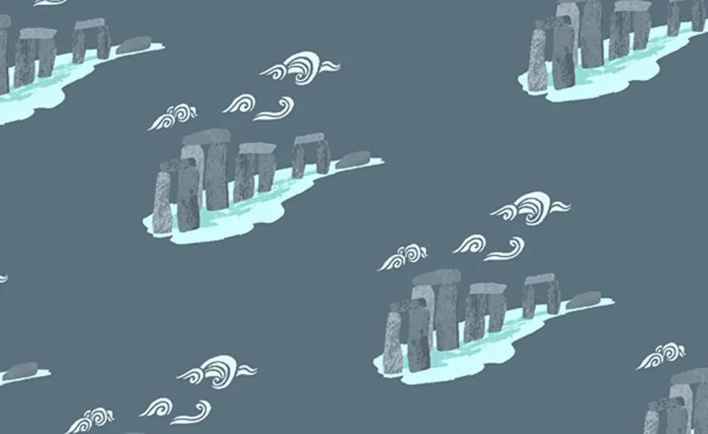 Begrenztes Angebot London Town by Sara Mulvanny Take me to Stonehenge Dark Slate