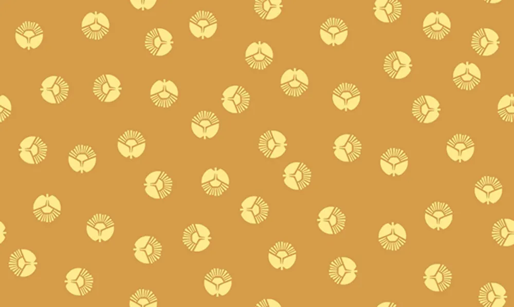 Along the Fields by Loes Van Oosten Circle FLower Goldenrod Sonderaktion