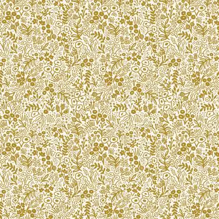 Cotton and Steel Basics – Rifle Paper Co – Tapestry Lace Gold Metallic Letzte Chance