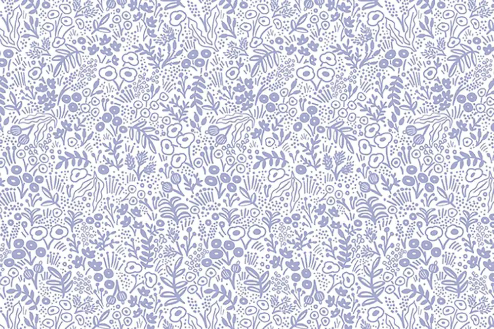 Nur Heute Cotton and Steel Basics – Rifle Paper Co – Tapestry Lace Periwinkle
