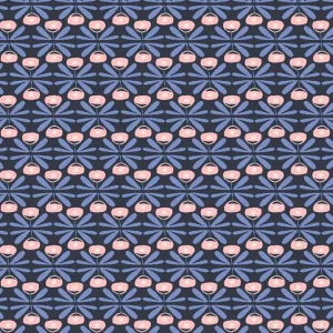 Cotton and Steel Loli's Garden Ana Sanfelippo Begonia Night Flower Neu Im Sortiment