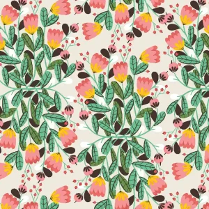 Aktuell Cotton and Steel Loli's Garden Ana Sanfelippo Magnolia Right as Rain