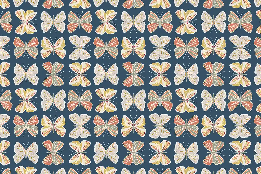 Cotton and Steel I’ll watch you fly Lettie Mae Winged Commodore Blue Jetzt Bestellen