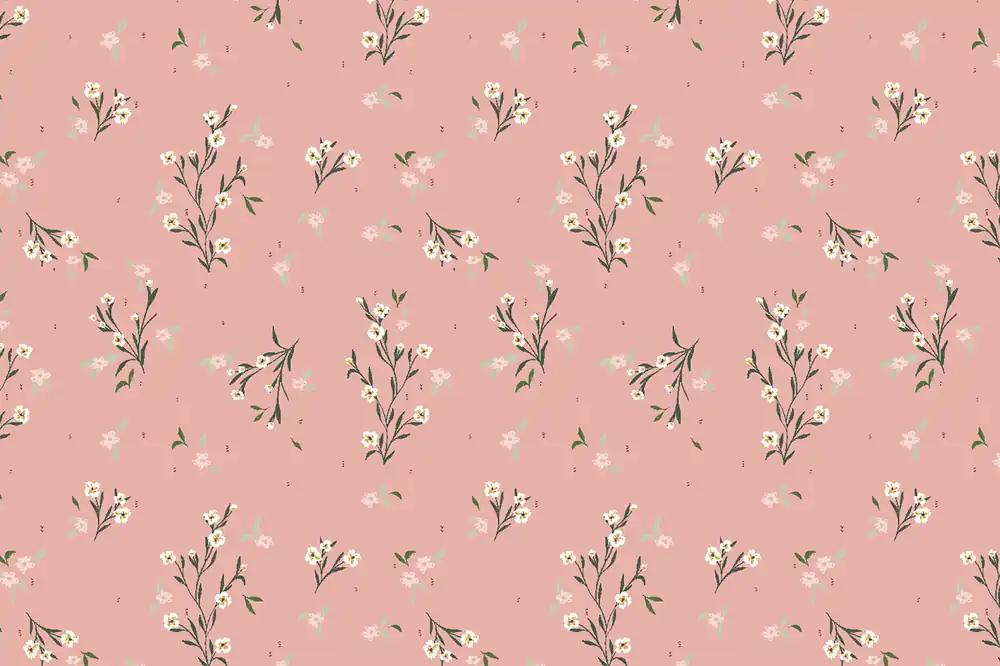 Cotton and Steel I’ll watch you fly Lettie Mae Delicate Bloom Old Rose Neu Im Sortiment