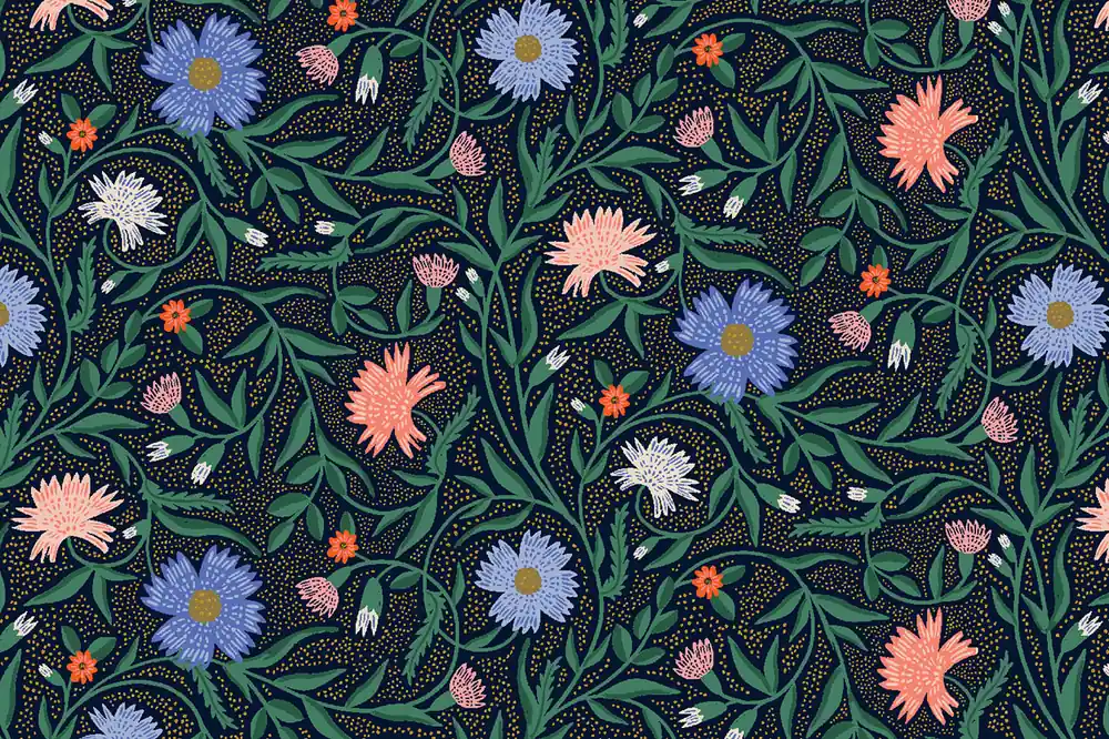 Top-Angebot Rifle Paper Vintage Garden Aster Navy Metallic
