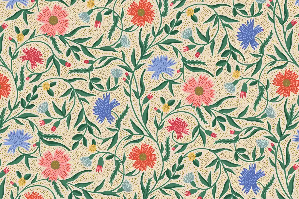 Nur Für Kurze Zeit Rifle Paper Vintage Garden Aster Cream Metallic