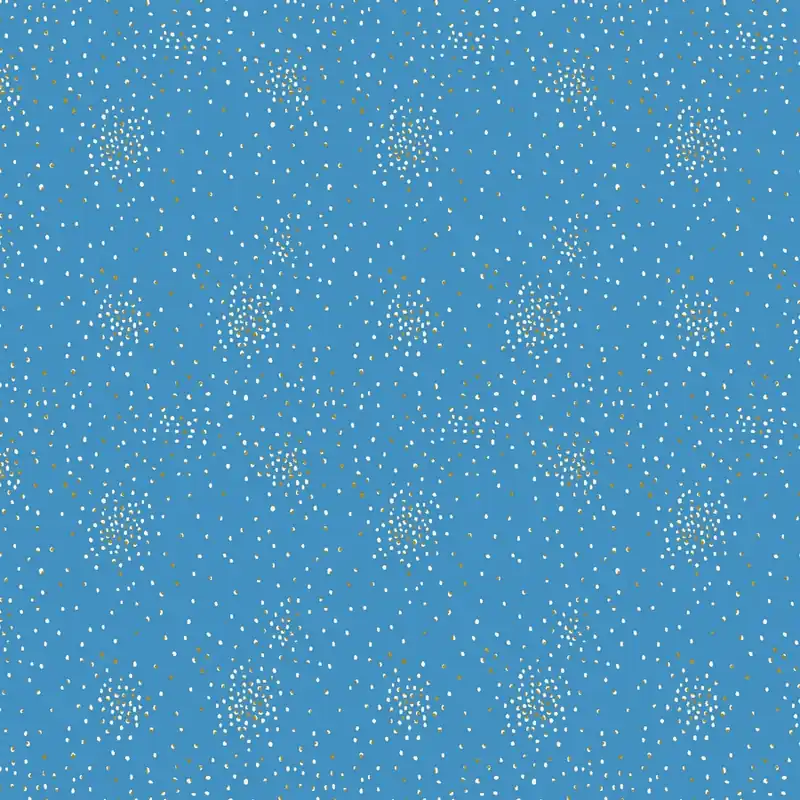 Geld-Zurück-Garantie Cotton and Steel Basics – Clusters Blue Sly Metallic