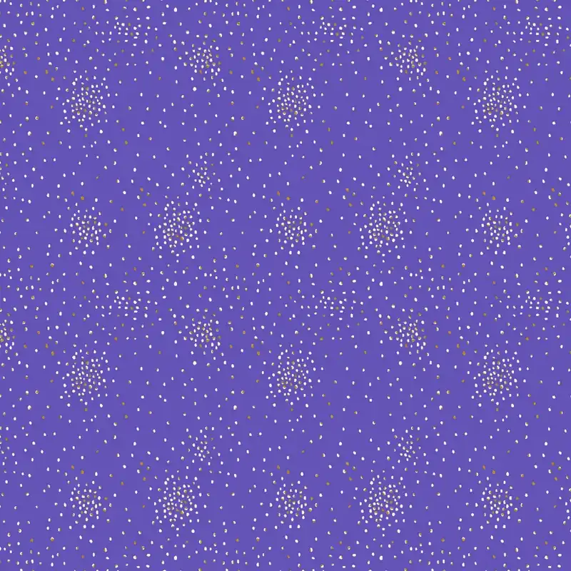 Cotton and Steel Basics – Clusters Dark Lilac Metallic Highlight
