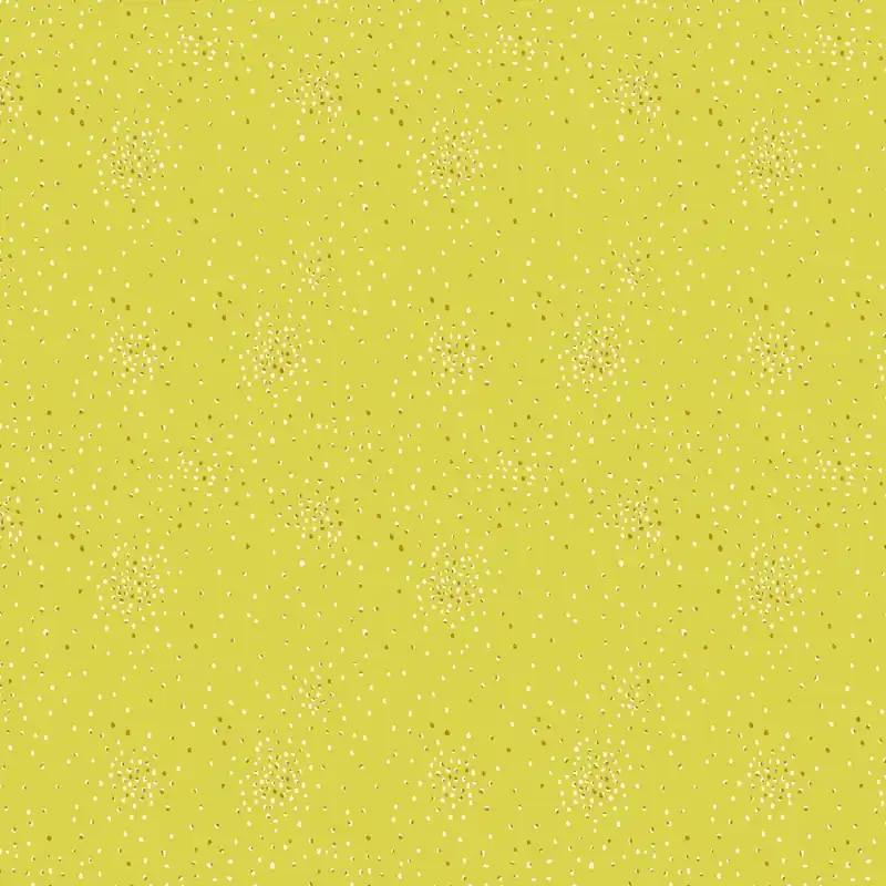 Cotton and Steel Basics – Clusters Honeydew Metallic Must-Have