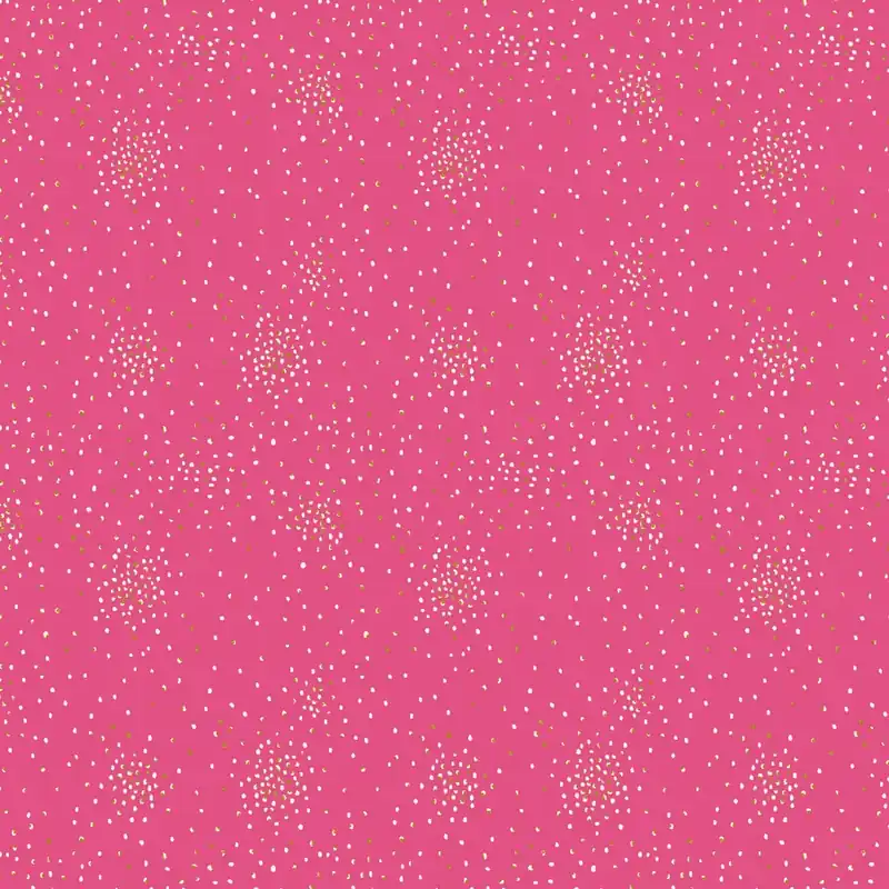 Bestseller Cotton and Steel Basics – Clusters Strawberry Metallic