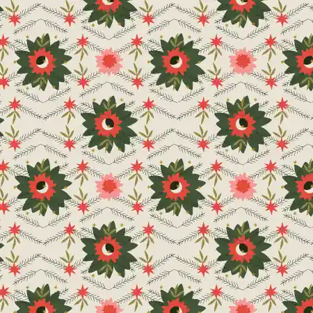 Ash Cascade TInsel on the Trail Poinsettia Mistletoe Metallic Exklusiv