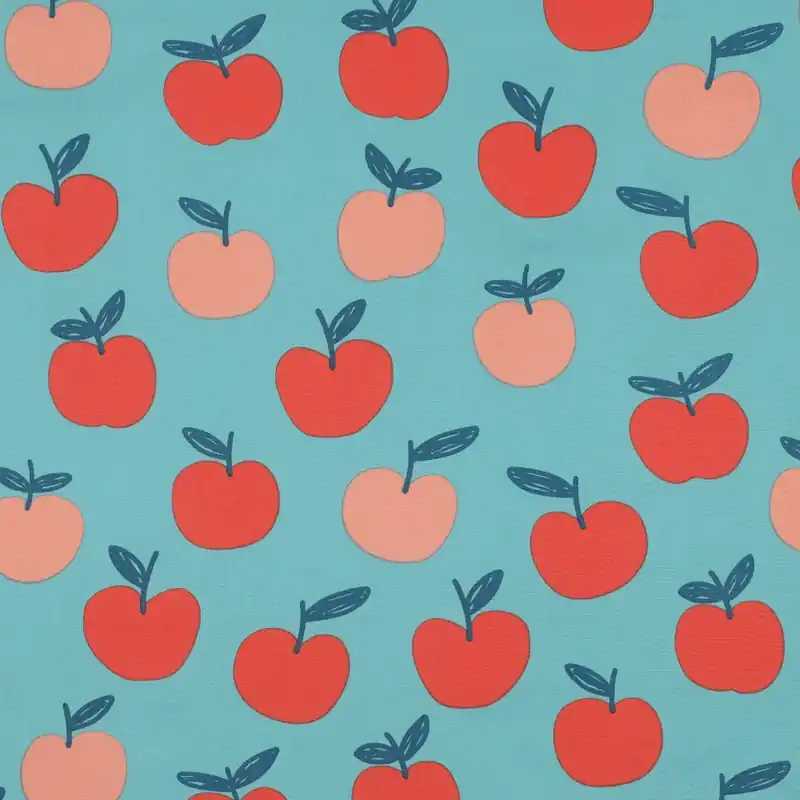 Baumwollpopeline bedruckt Äpfel Heißes Angebot