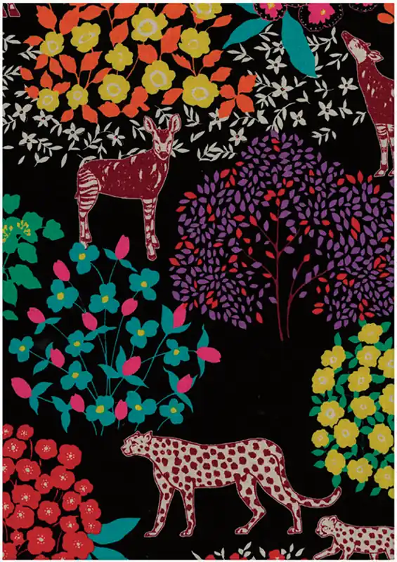 Echino Leinen/Baumwolle Bond black Geld-Zurück-Garantie