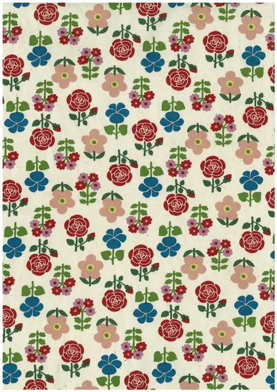 Preisreduziert Kokka Oxford Flower multi