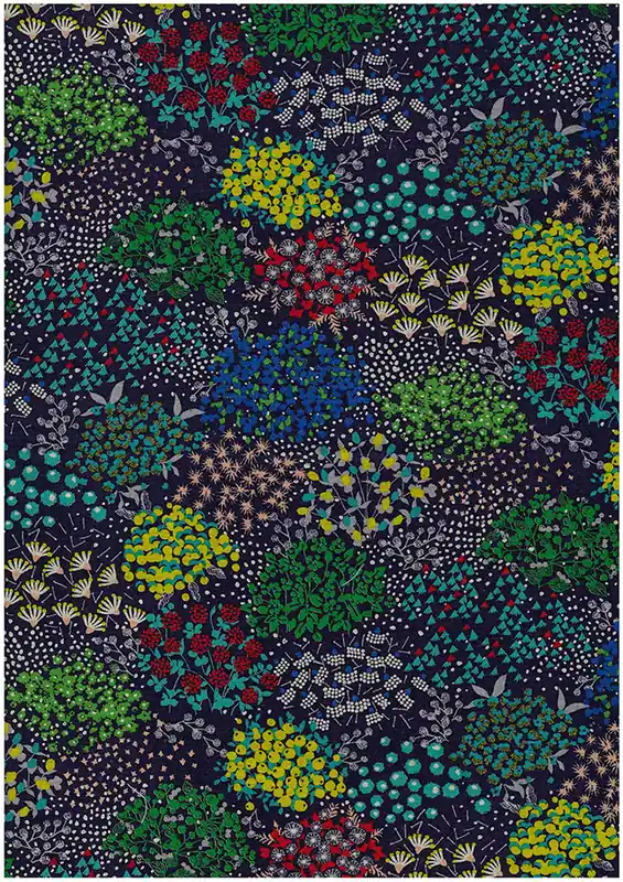 Echino Leinen/Baumwolle Sketch navy Begrenztes Angebot