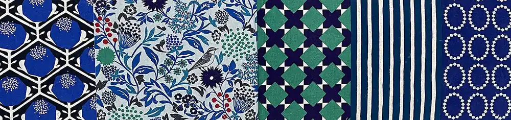 Mega-Angebot Echino Leinen/Baumwolle AND Blue