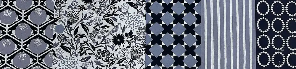 Premium Echino Leinen/Baumwolle AND Black