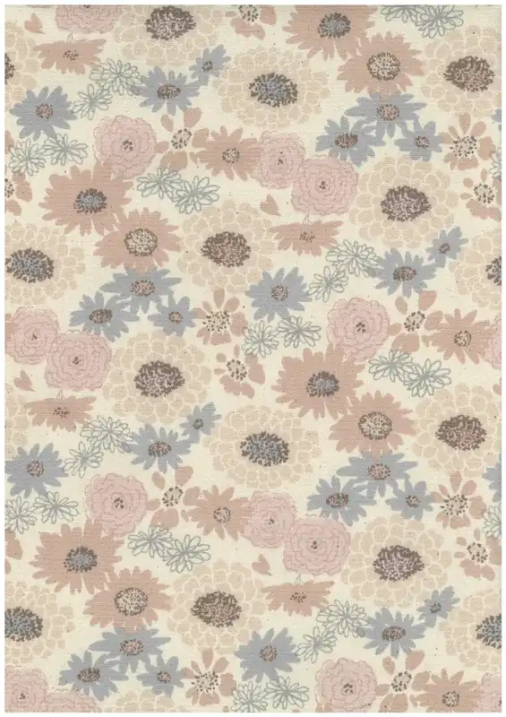 Super-Preis Kokka Oxford Flowerfield dusty rose