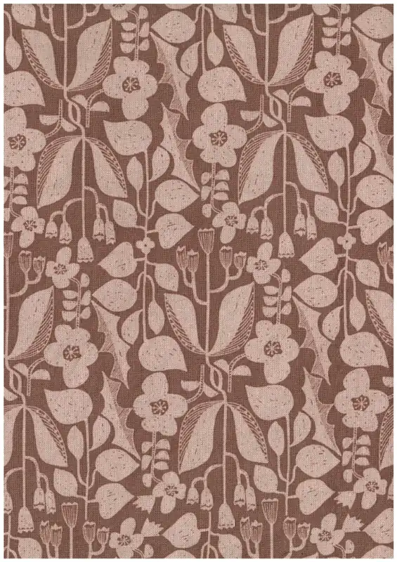 Kokka Canvas Retroblumen dusty rose Solange Der Vorrat Reicht