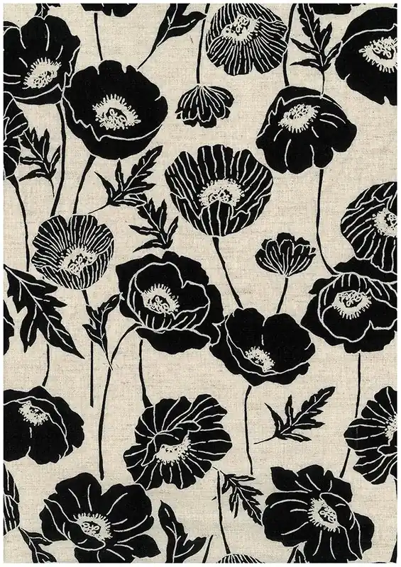 Kokka Canvas Poppy natural Highlight