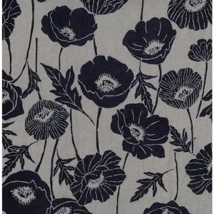 Kokka Canvas Poppy grey Hochwertig