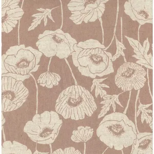 Weltweiter Versand Kokka Canvas Poppy dusty rose