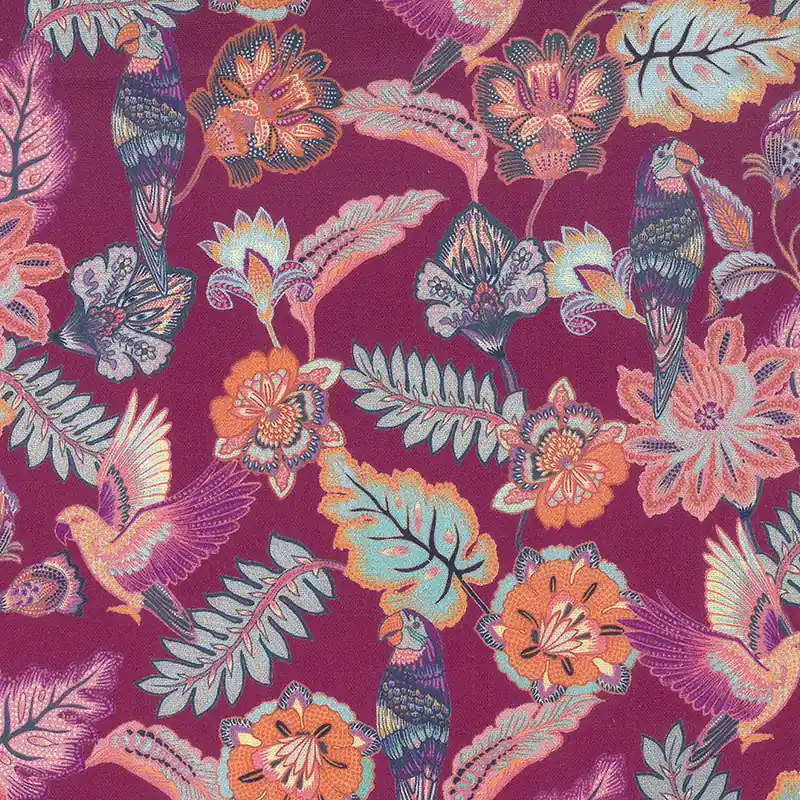 Westfalenstoff Digitaldruckstoff Bali rot bunt Neue Kollektion